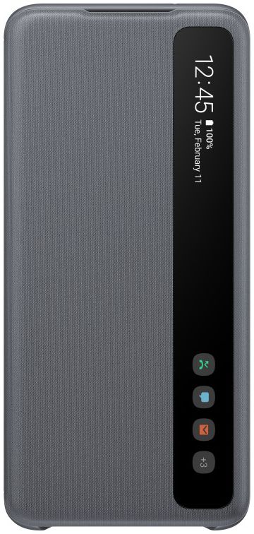 Origineel Samsung Galaxy S20 Hoesje Clear View Cover Grijs afbeelding 1
