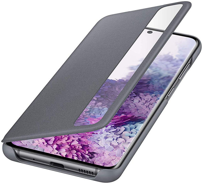 Origineel Samsung Galaxy S20 Hoesje Clear View Cover Grijs afbeelding 2