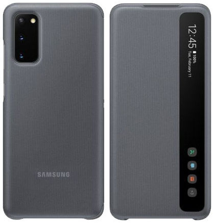 Origineel Samsung Galaxy S20 Hoesje Clear View Cover Grijs afbeelding 5