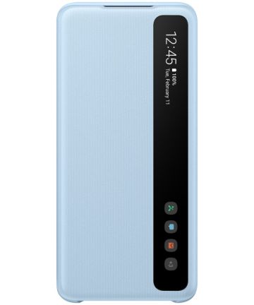 Origineel Samsung Galaxy S20 Hoesje Clear View Cover Blauw Hoesjes