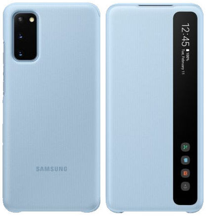 Origineel Samsung Galaxy S20 Hoesje Clear View Cover Blauw afbeelding 5