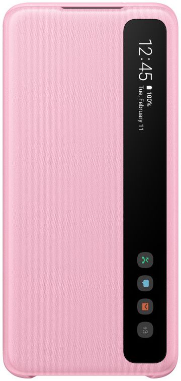 Origineel Samsung Galaxy S20 Hoesje Clear View Cover Roze afbeelding 2