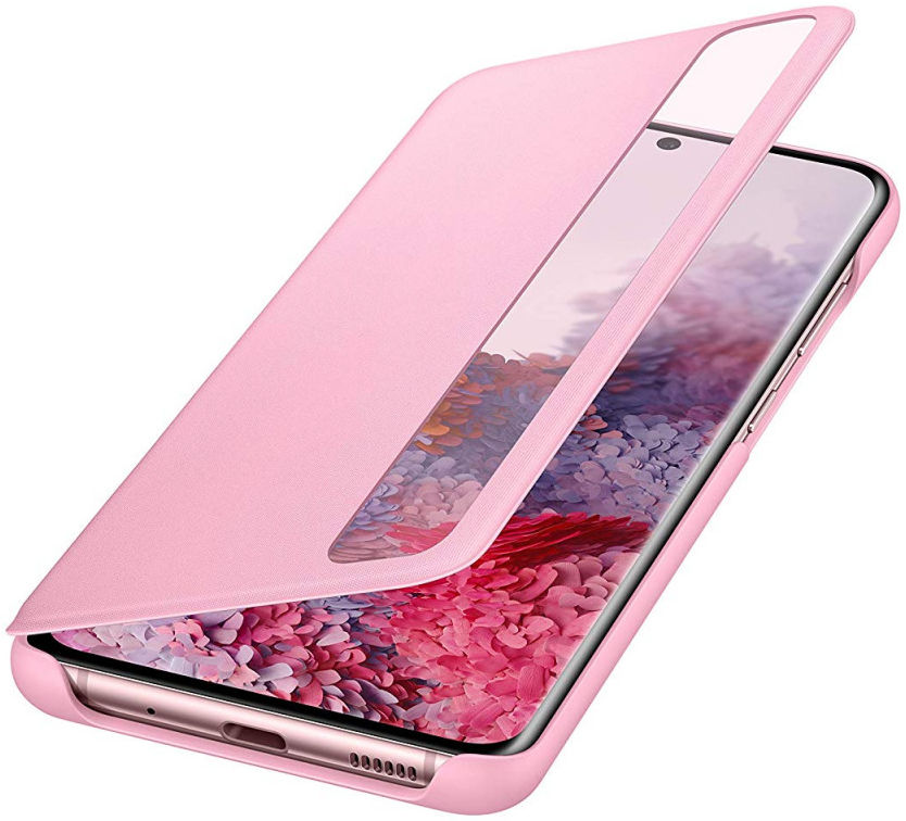 Origineel Samsung Galaxy S20 Hoesje Clear View Cover Roze afbeelding 1
