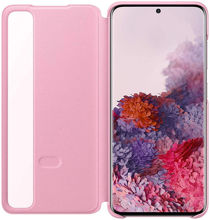 Origineel Samsung Galaxy S20 Hoesje Clear View Cover Roze afbeelding 3