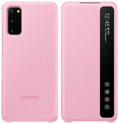 Origineel Samsung Galaxy S20 Hoesje Clear View Cover Roze afbeelding 5