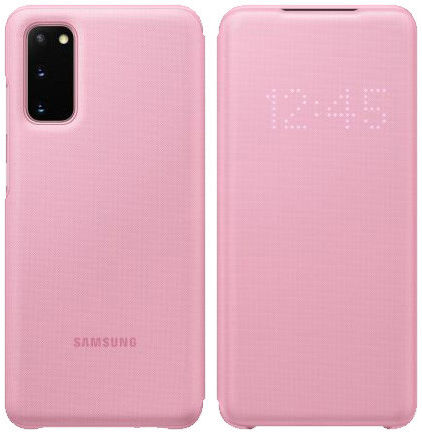 Origineel Samsung Galaxy S20 Hoesje LED View Cover Roze afbeelding 5