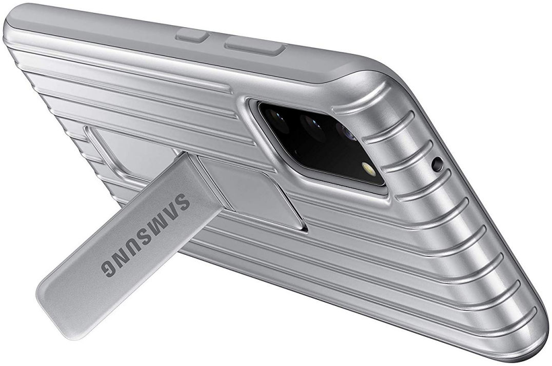 Origineel Samsung Galaxy S20 Hoesje Protective Standing Cover Zilver afbeelding 2
