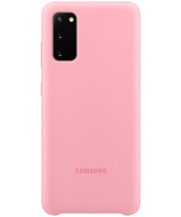 Origineel Samsung Galaxy S20 Hoesje Silicone Back Cover Roze Hoesjes