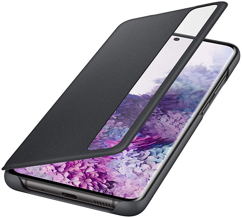 Origineel Samsung Galaxy S20 Plus Hoesje Clear View Cover Zwart afbeelding 2