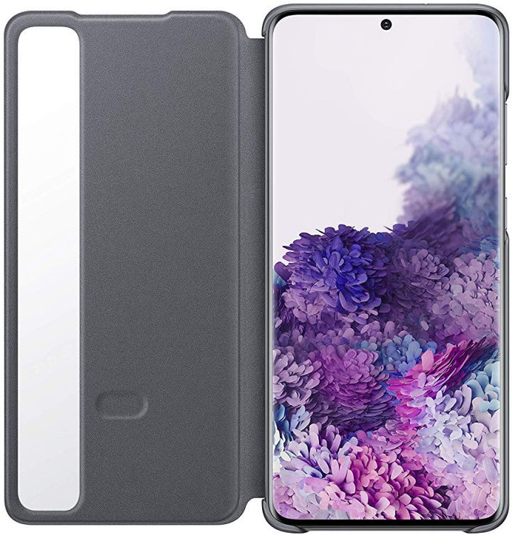 Origineel Samsung Galaxy S20 Plus Hoesje Clear View Cover Grijs afbeelding 3