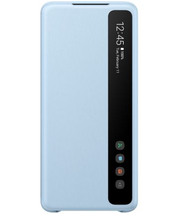 Origineel Samsung Galaxy S20 Plus Hoesje Clear View Cover Blauw Hoesjes