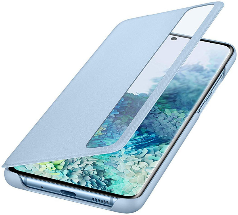 Origineel Samsung Galaxy S20 Plus Hoesje Clear View Cover Blauw afbeelding 2