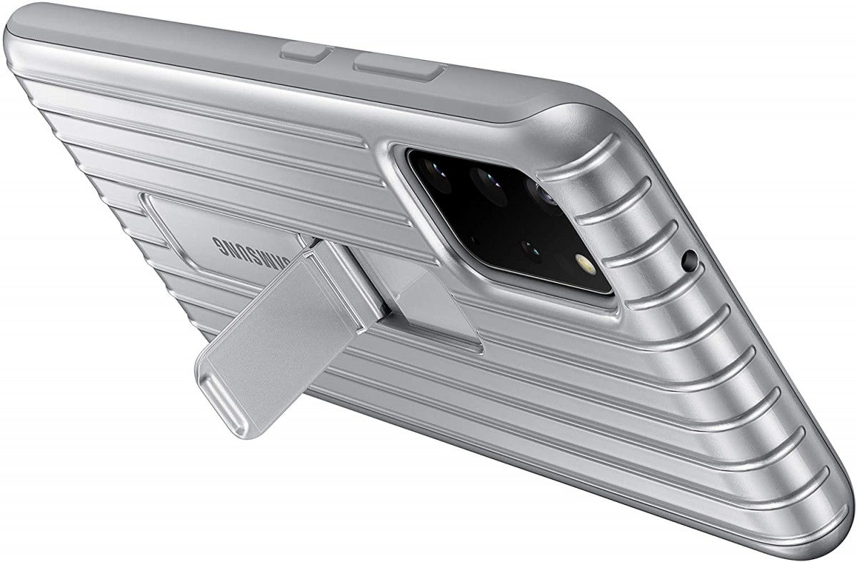 Origineel Samsung S20 Plus Hoesje Protective Standing Cover Zilver afbeelding 3