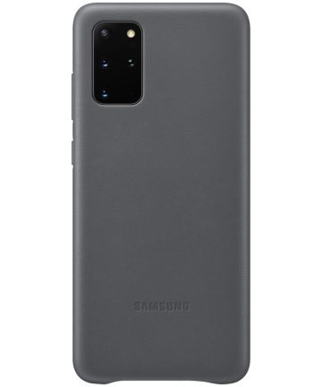 Origineel Samsung Galaxy S20 Plus Hoesje Leather Back Cover Grijs Hoesjes