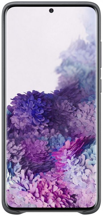 Origineel Samsung Galaxy S20 Plus Hoesje Leather Back Cover Grijs afbeelding 2