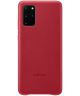 Origineel Samsung Galaxy S20 Plus Hoesje Leather Back Cover Rood