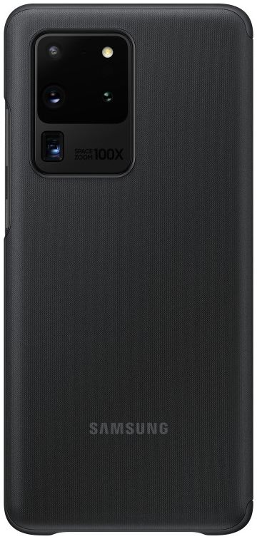 Origineel Samsung Galaxy S20 Ultra Hoesje Clear View Cover Zwart afbeelding 3