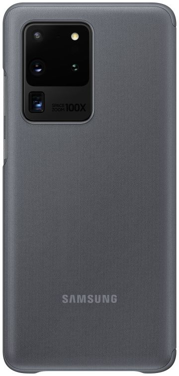 Origineel Samsung Galaxy S20 Ultra Hoesje Clear View Cover Grijs afbeelding 3