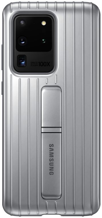 Origineel Samsung S20 Ultra Hoesje Protective Standing Cover Zilver afbeelding 1