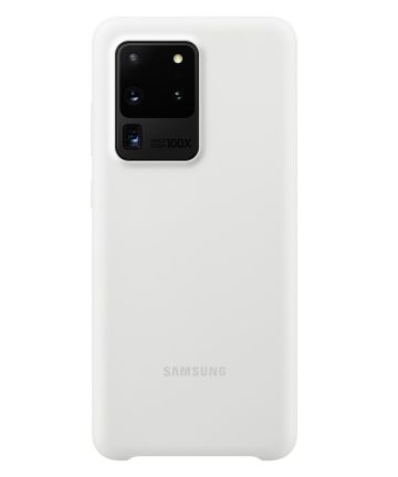 Origineel Samsung Galaxy S20 Ultra Hoesje Silicone Cover Wit Hoesjes