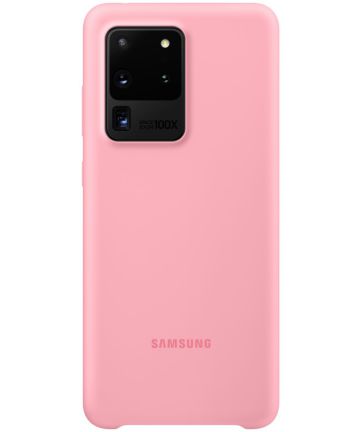 Origineel Samsung Galaxy S20 Ultra Hoesje Silicone Cover Roze Hoesjes