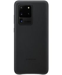 Origineel Samsung Galaxy S20 Ultra Hoesje Leather Cover Zwart