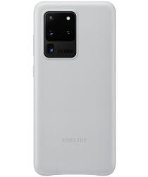 Origineel Samsung Galaxy S20 Ultra Hoesje Leather Cover Licht Grijs