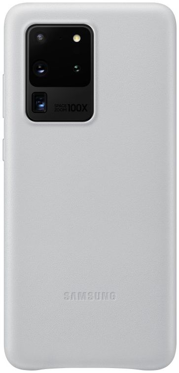 Origineel Samsung Galaxy S20 Ultra Hoesje Leather Cover Licht Grijs afbeelding 1