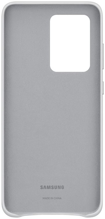 Origineel Samsung Galaxy S20 Ultra Hoesje Leather Cover Licht Grijs afbeelding 4