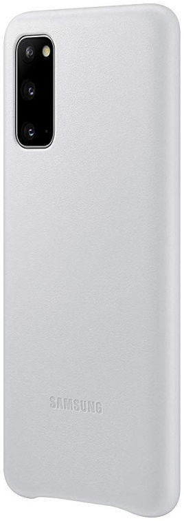 Origineel Samsung Galaxy S20 Ultra Hoesje Leather Cover Licht Grijs afbeelding 3