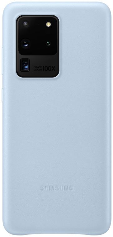 Origineel Samsung Galaxy S20 Ultra Hoesje Leather Back Cover Blauw afbeelding 1