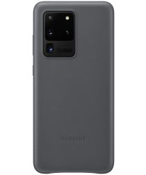 Origineel Samsung Galaxy S20 Ultra Hoesje Leather Cover Grijs