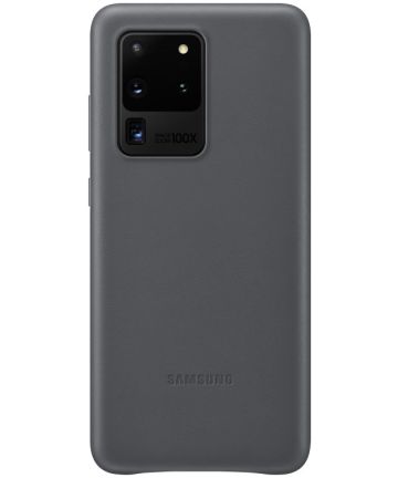 Origineel Samsung Galaxy S20 Ultra Hoesje Leather Cover Grijs Hoesjes