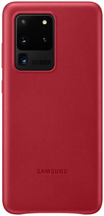 Origineel Samsung Galaxy S20 Ultra Hoesje Leather Cover Rood afbeelding 1
