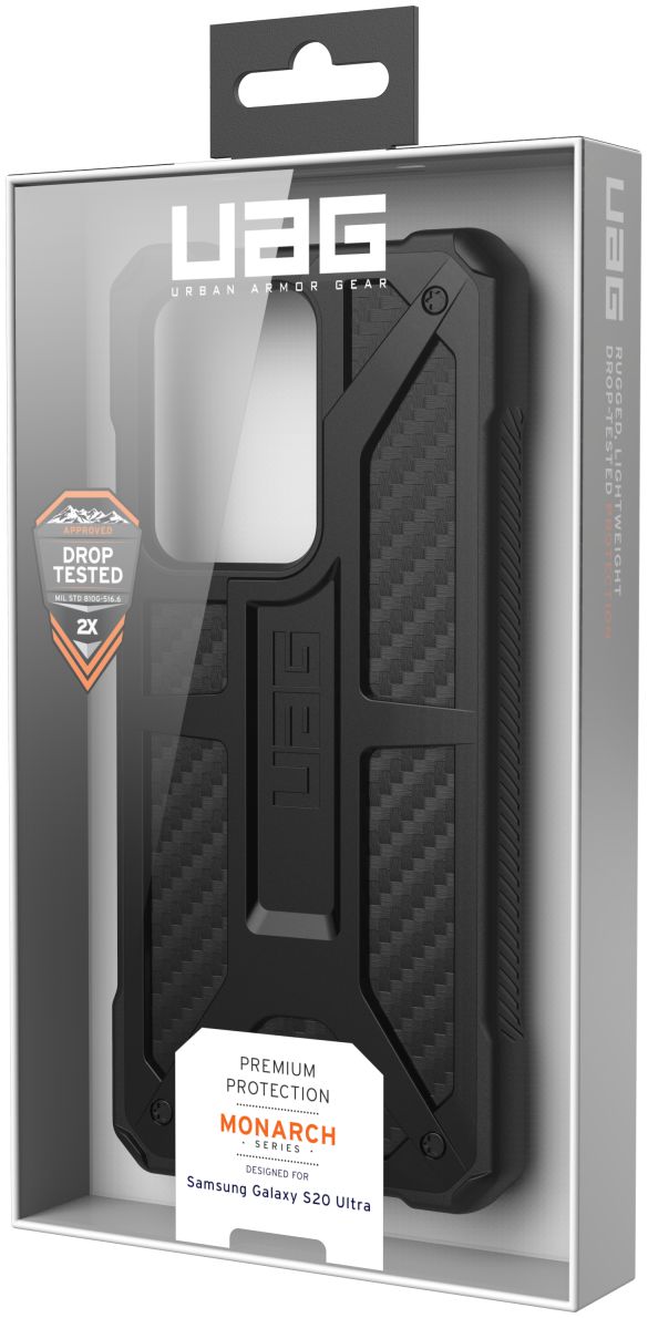 Urban Armor Gear Monarch Samsung Galaxy S20 Ultra Hoesje Carbon Fiber afbeelding 14
