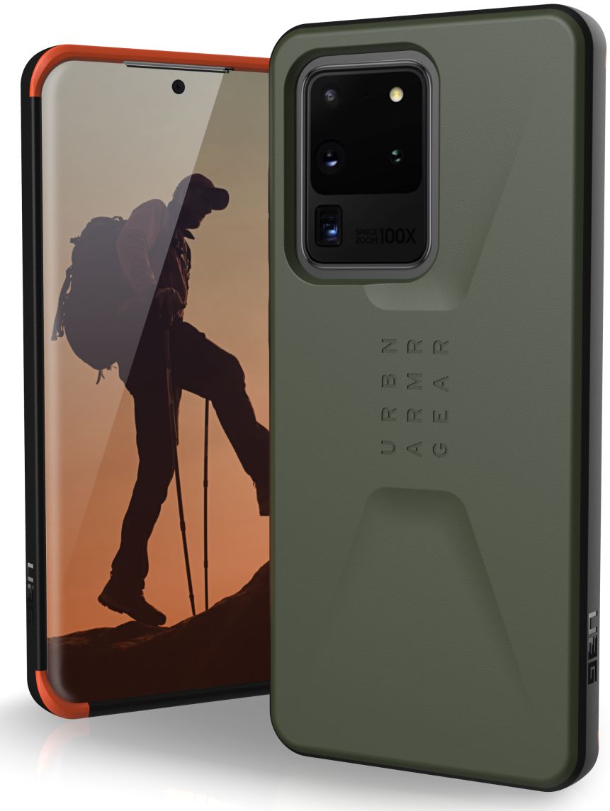 Urban Armor Gear Civilian Samsung Galaxy S20 Ultra Hoesje Olive afbeelding 1