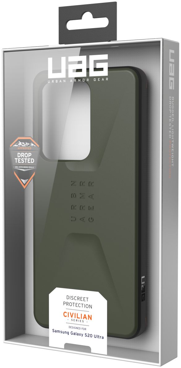 Urban Armor Gear Civilian Samsung Galaxy S20 Ultra Hoesje Olive afbeelding 13