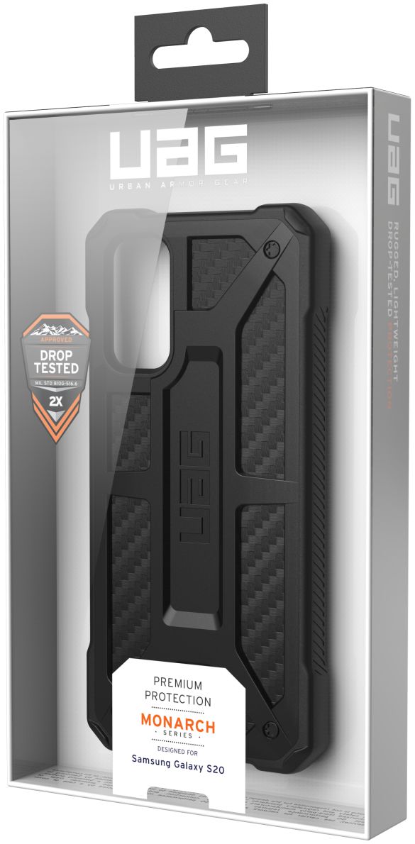 Urban Armor Gear Monarch Samsung Galaxy S20 Hoesje Carbon Fiber afbeelding 13