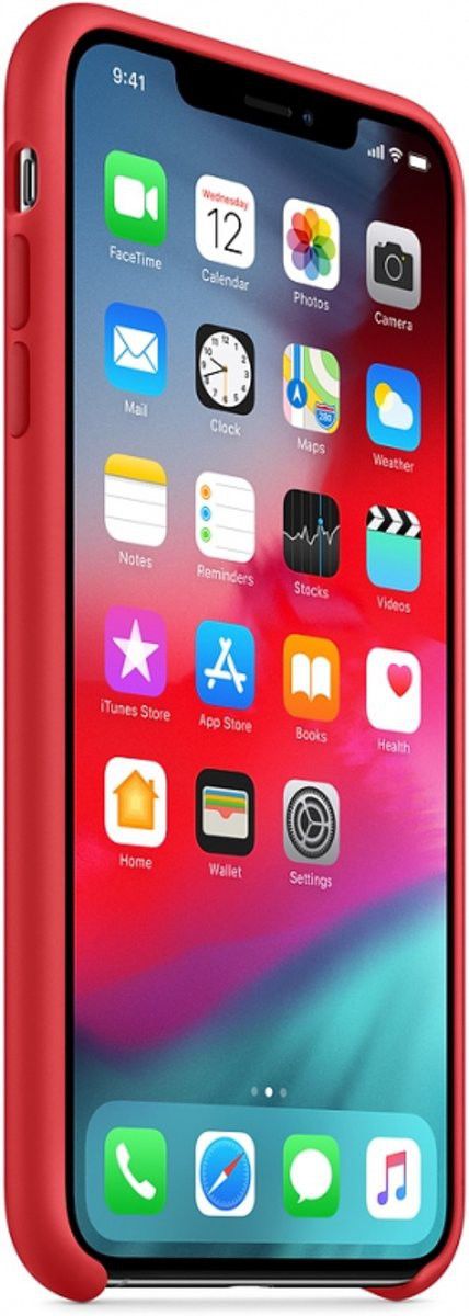 Originele Apple iPhone XS Max Silicone Case Rood afbeelding 2