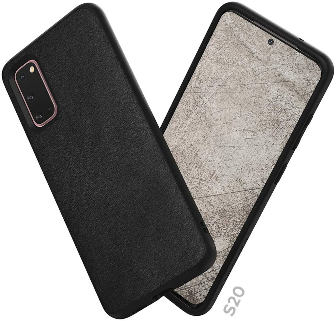 RhinoShield SolidSuit Samsung Galaxy S20 Hoesje Black Leather afbeelding 1
