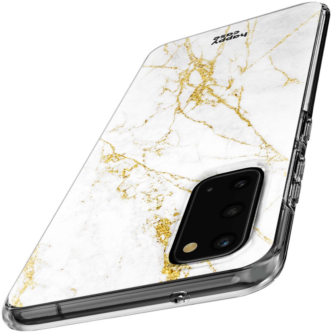 HappyCase Samsung Galaxy S20 Hoesje Flexibel TPU Wit Marmer Print afbeelding 7