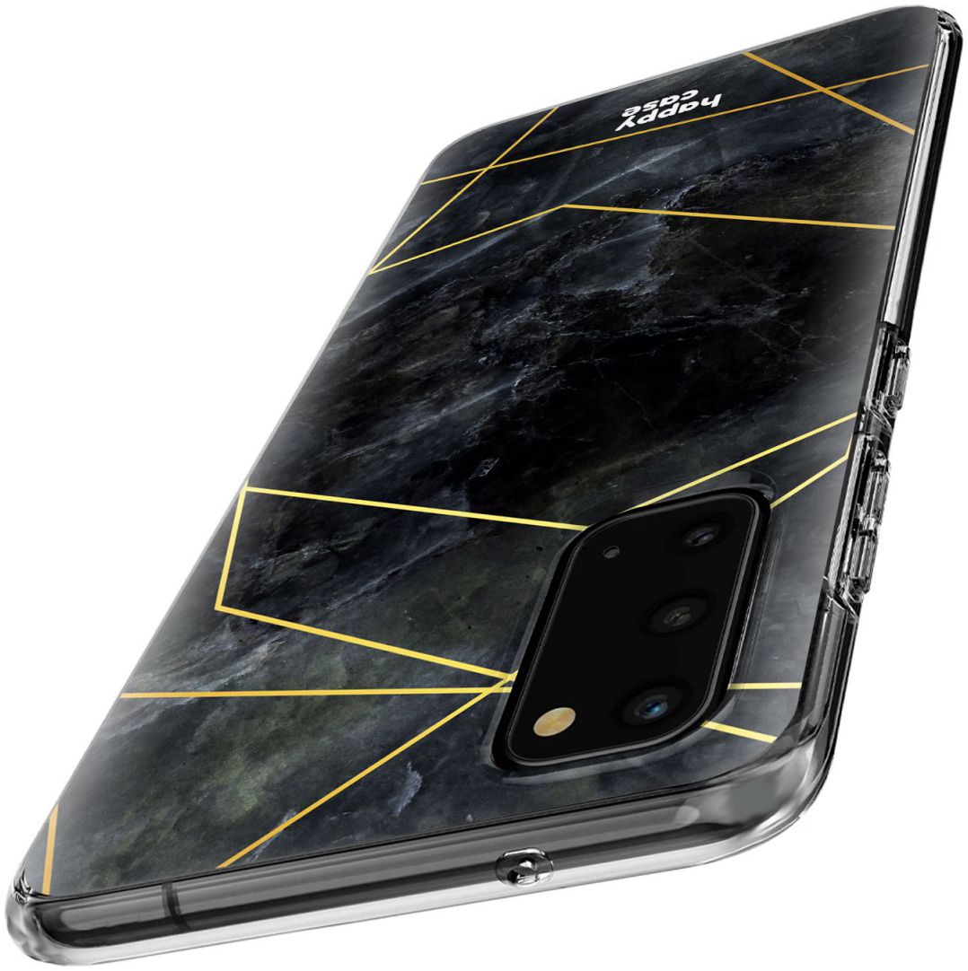 HappyCase Samsung Galaxy S20 Hoesje Flexibel TPU Zwart Marmer Print afbeelding 6