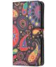 Samsung Galaxy S20 Hoesje Wallet Book Case Kunst Leer Print Paisley