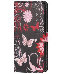 Samsung Galaxy S20 Hoesje Wallet Book Case Kunst Leer Print Butterfly