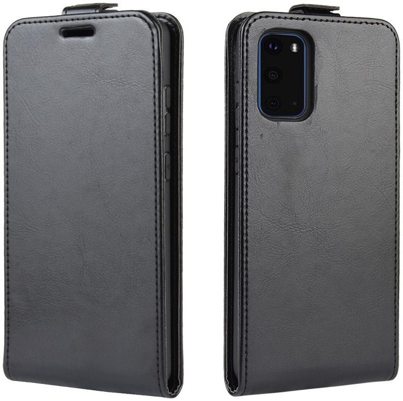 Samsung Galaxy S20 Flip Hoesje Verticaal Zwart afbeelding 2