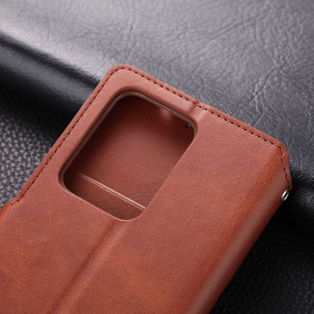 AZNS Samsung Galaxy S20 Plus Hoesje Wallet Case Kunst Leer Bruin afbeelding 14