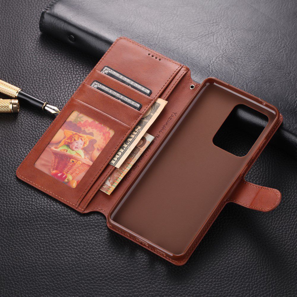 AZNS Samsung Galaxy S20 Plus Hoesje Wallet Case Kunst Leer Bruin afbeelding 6