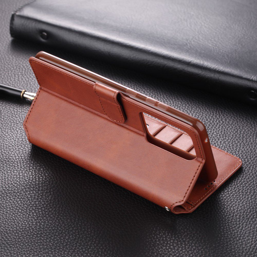 AZNS Samsung Galaxy S20 Plus Hoesje Wallet Case Kunst Leer Bruin afbeelding 9