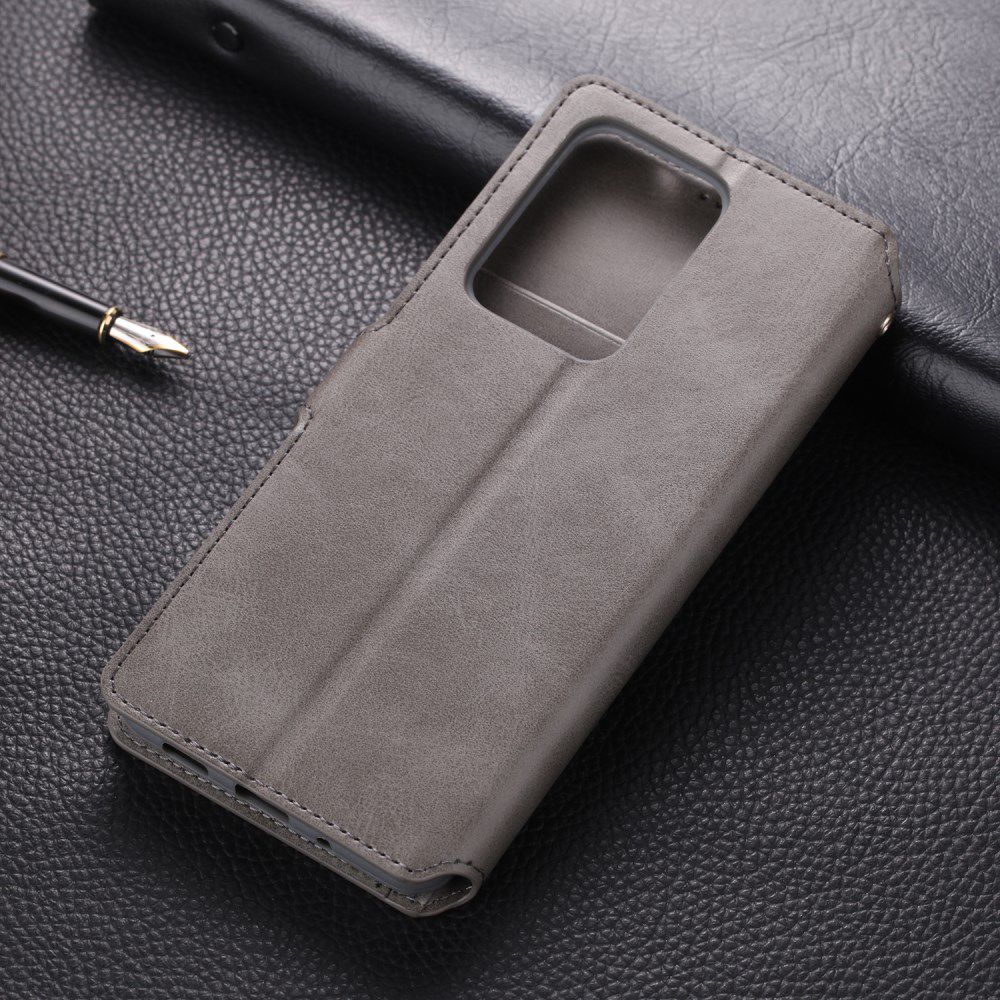 AZNS Samsung Galaxy S20 Plus Hoesje Wallet Case Kunst Leer Grijs afbeelding 5