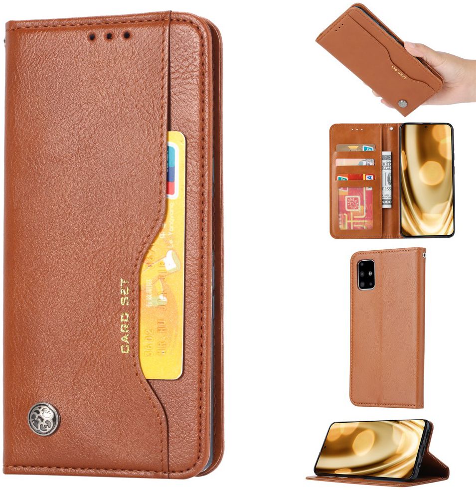 Samsung Galaxy S20 Plus Hoesje Portemonnee Stand Bruin afbeelding 7
